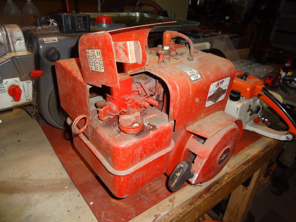 Old Briggs and Stratton snow engine what to do with the gear on the